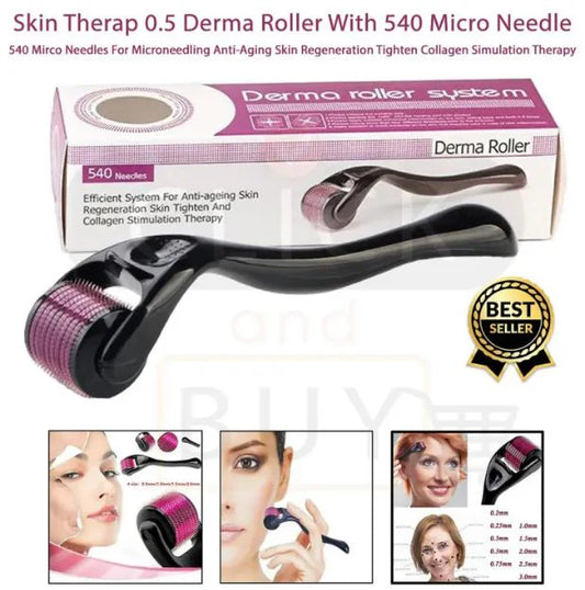 Derma Roller System for Hair And Skin 0.5 Mm Hair & Skin Care Derma Roller