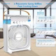 Portable Air Conditioner - Mini Evaporative Air Cooler Desk Air Conditioner Fan