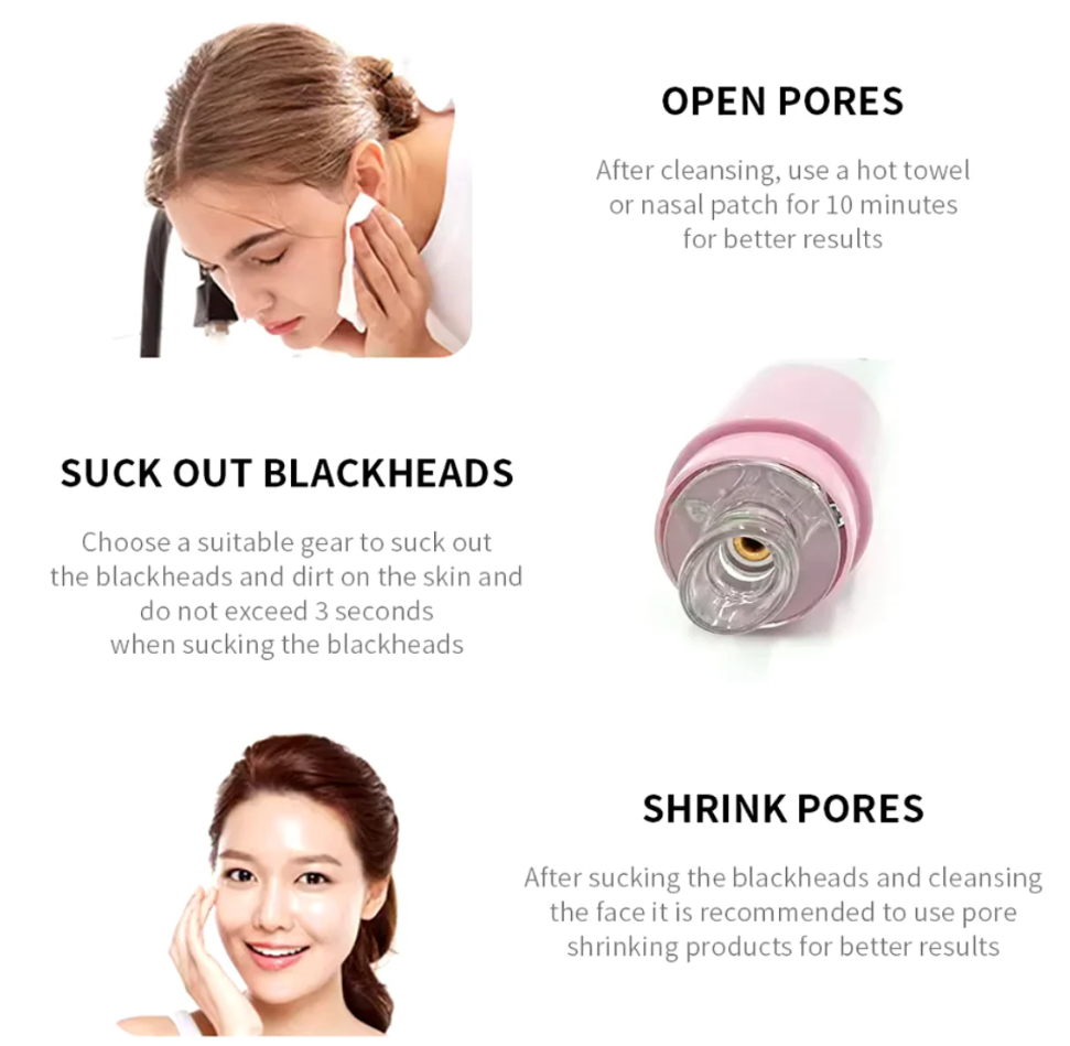 Portable Blackhead Remover & Pore Cleaner – Battery OperatedPortable Blackhead Remover & Pore Cleaner – Battery Operated