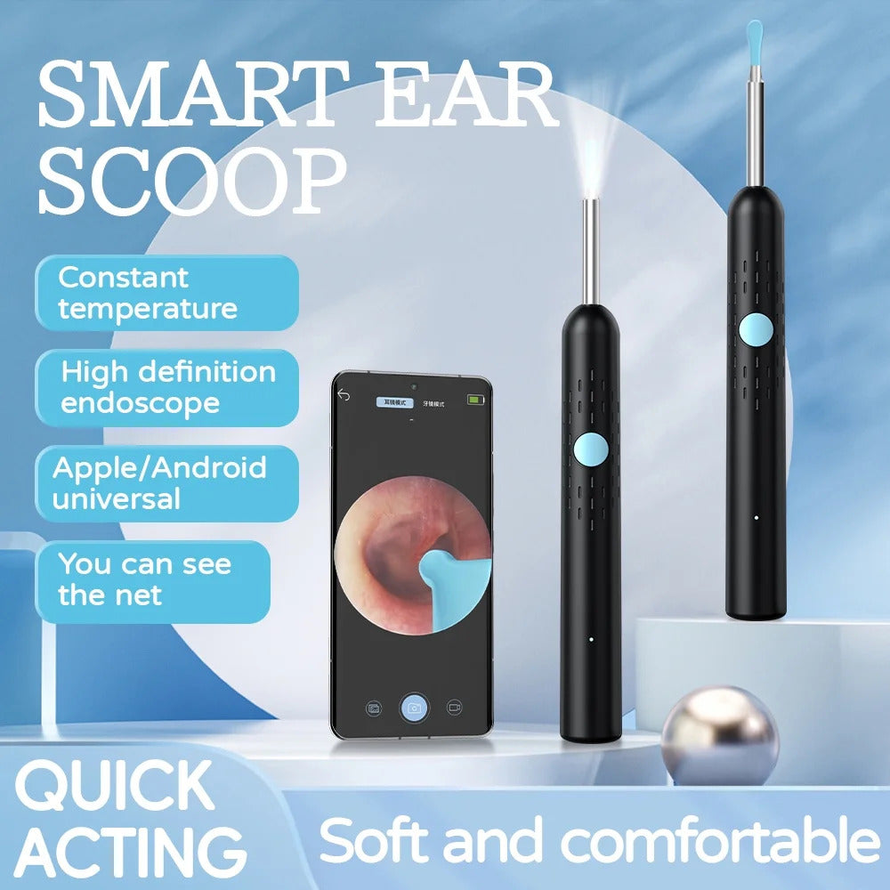 Ear Cleaner with Camera and Light, Ear Wax Removal Kit with 1296P Otoscope