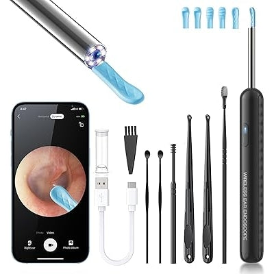 Ear Cleaner with Camera and Light, Ear Wax Removal Kit with 1296P Otoscope