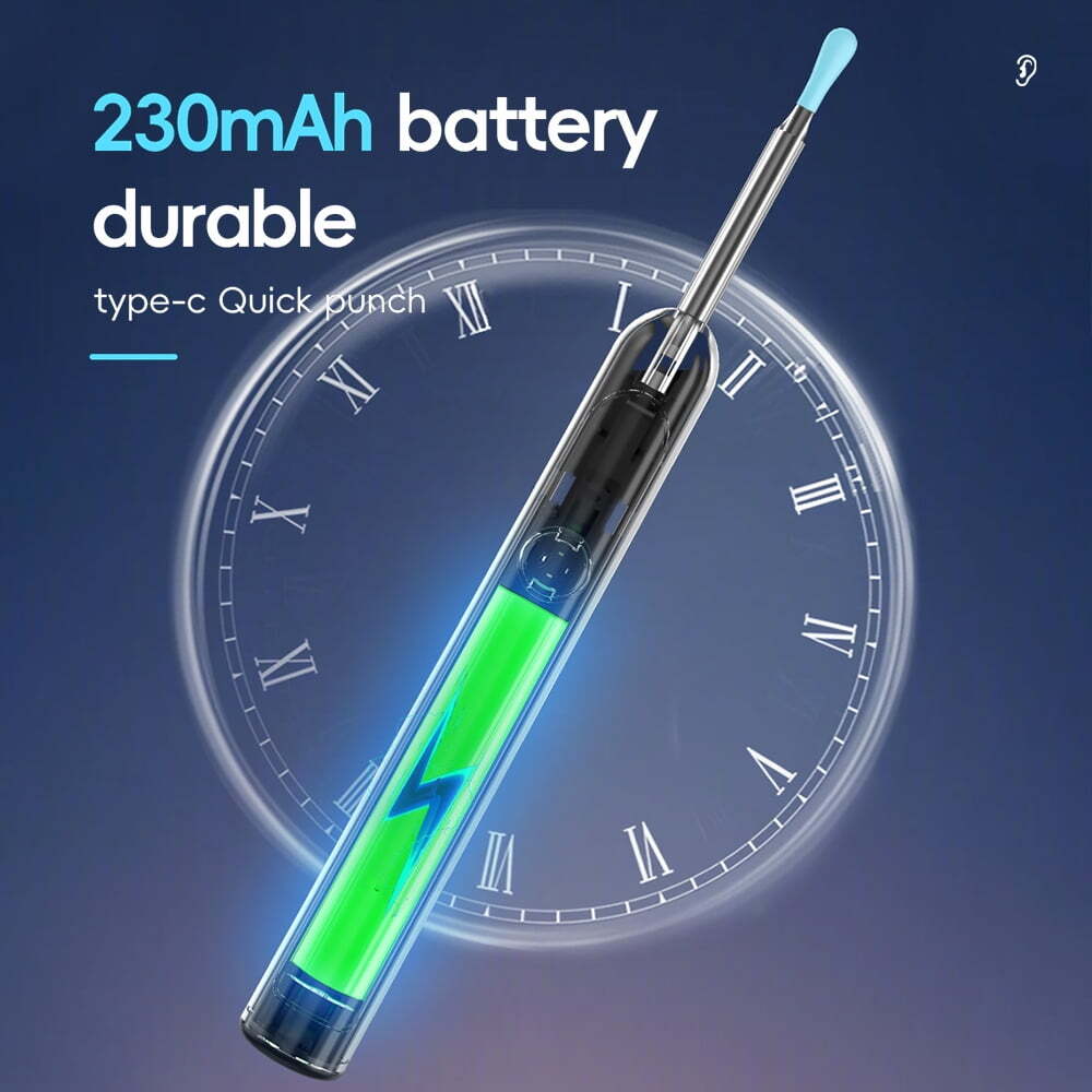 Ear Cleaner with Camera and Light, Ear Wax Removal Kit with 1296P Otoscope